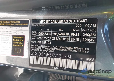 2019 Mercedes-Benz Glc 300 z USA, uszkodzony, nr VIN WDC0G4JB5KV131394